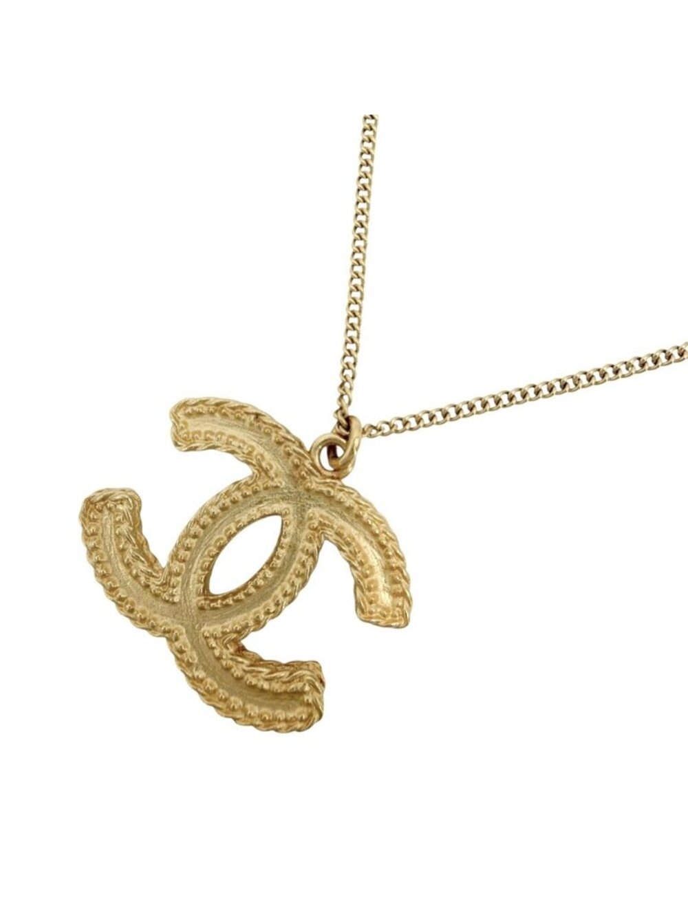 Chanel Necklace CC Logo 14P Gold